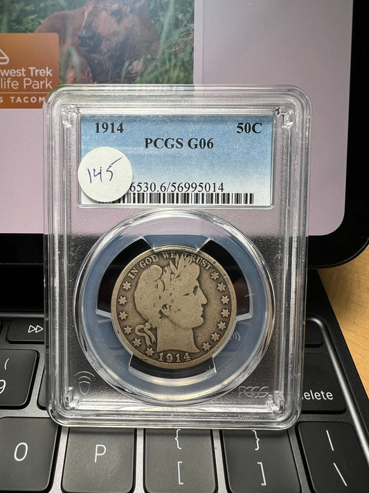 1914 50C Barber Half-Dollar PCGS G06