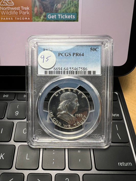 1953 50C Franklin Half-Dollar PCGS PR64