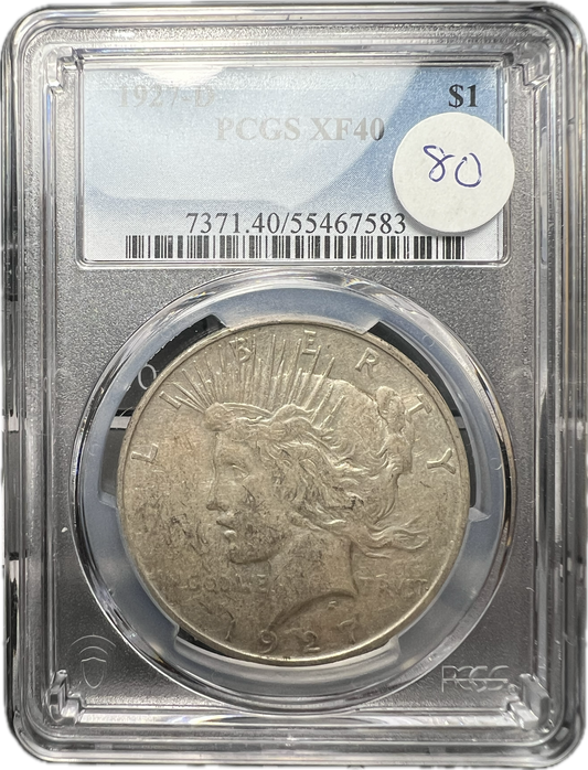 1927-D $1 Peace Dollar PCGS XF40