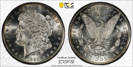 1884-CC $1 Morgan Dollar PCGS MS64