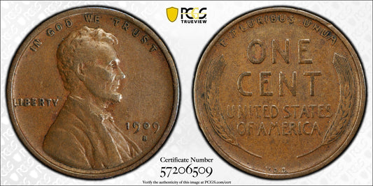 1909-S VDB 1C Lincoln Cent PCGS VF35