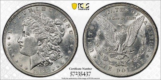 1888 $1 Morgan Dollar PCGS MS61