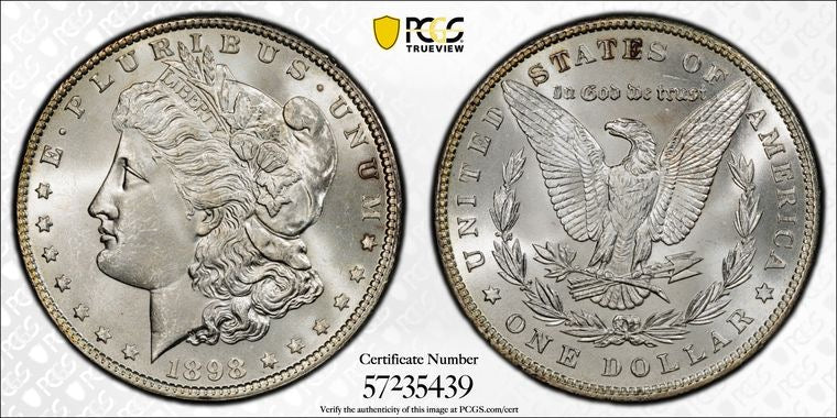 1898 $1 Morgan Dollar PCGS MS64