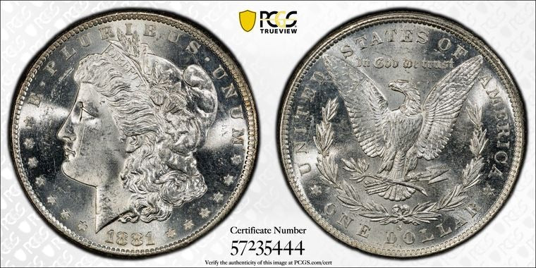 1881-S $1 Morgan Dollar PCGS MS62