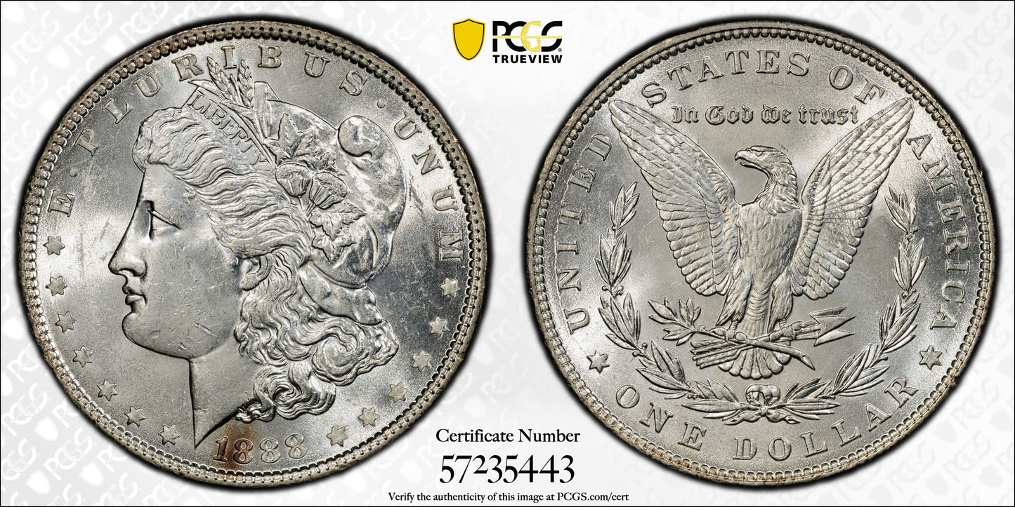 1888 $1 Morgan Dollar PCGS MS62