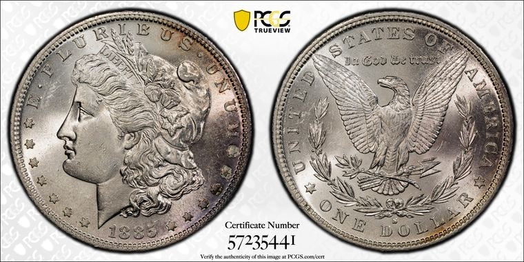 1885-S $1 Morgan Dollar PCGS MS63
