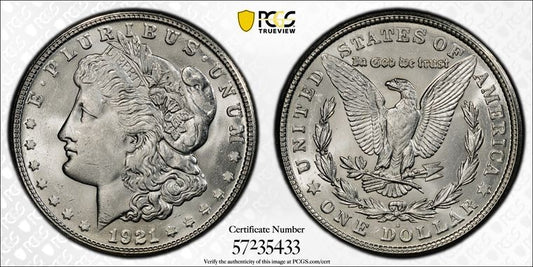 1921-S $1 Morgan Dollar PCGS MS64