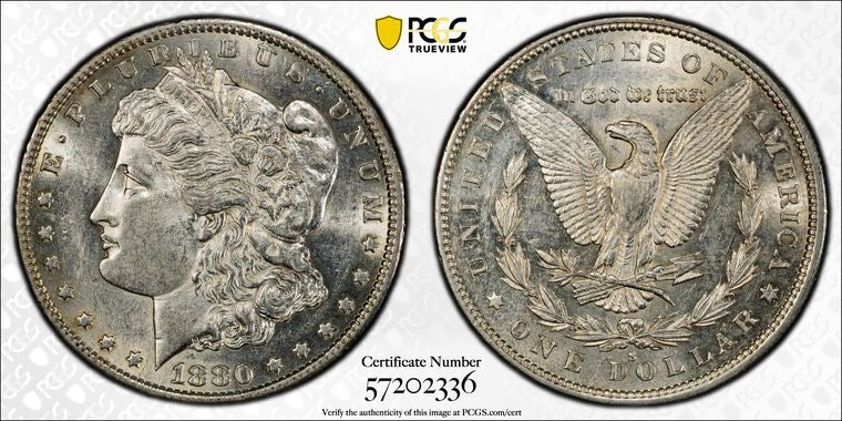 1880-S $1 Morgan Dollars PCGS AU55