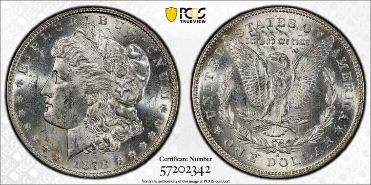 1878-S $1 Morgan Dollar PCGS MS61
