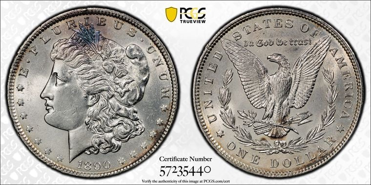 1890 $1 Morgan Dollar PCGS Genuine Cleaned- UNC Detail