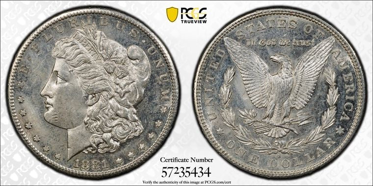 1881-S $1 Morgan Dollar PCGS Genuine Cleaned-UNC Detail