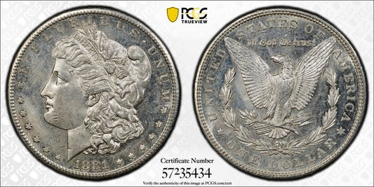 1881-S $1 Morgan Dollar PCGS Genuine Cleaned-UNC Detail